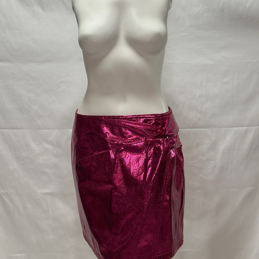 House of Perna Size M Shiny Pink Women's Skirt